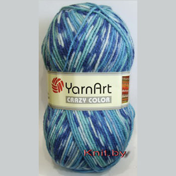 Пряжа Yarn Art CRAZY COLOR (голубые оттенки)