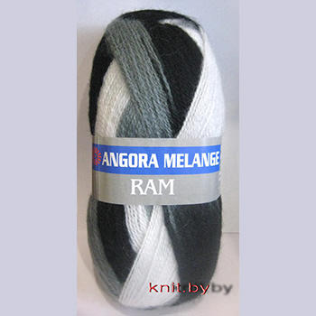 Пряжа Yarn Art Angora Ram Melange (чёрно-серые преходы)