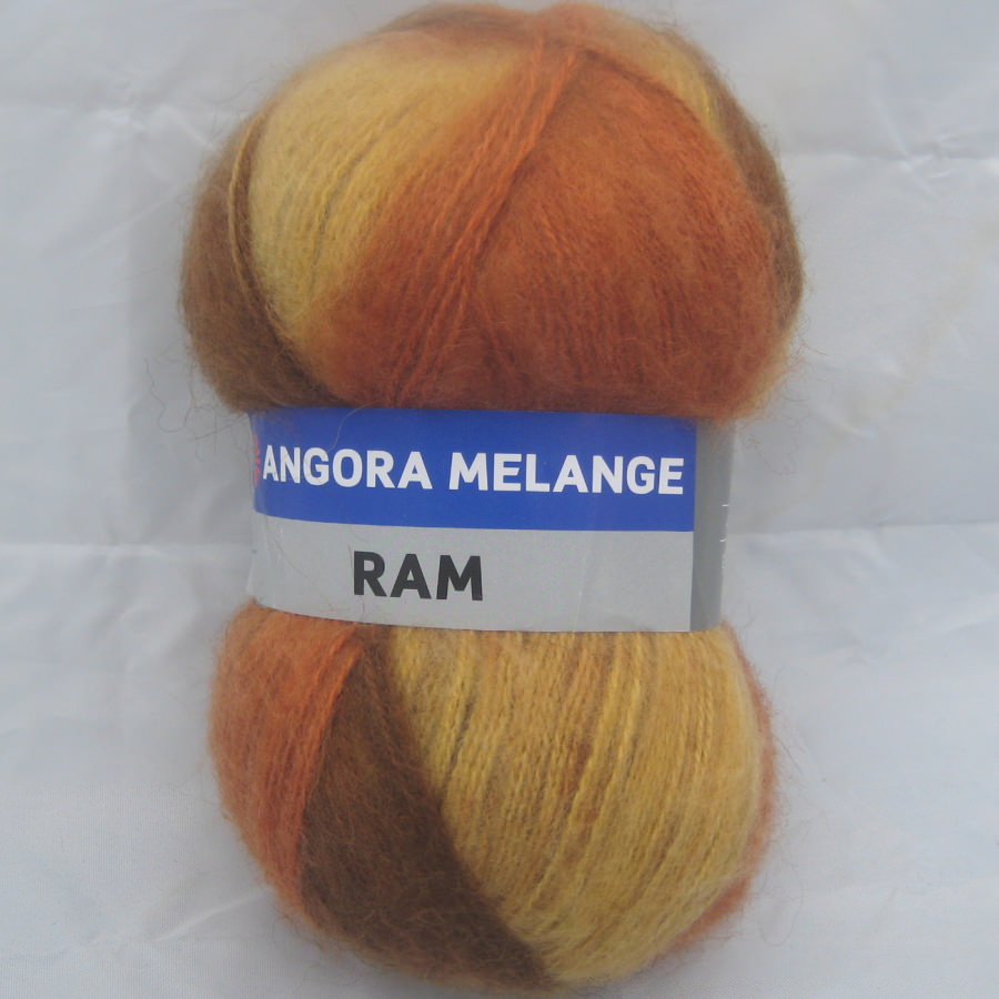 Пряжа Yarn Art Angora Ram Melange (коричнево-оранжево-жёлтые переходы)