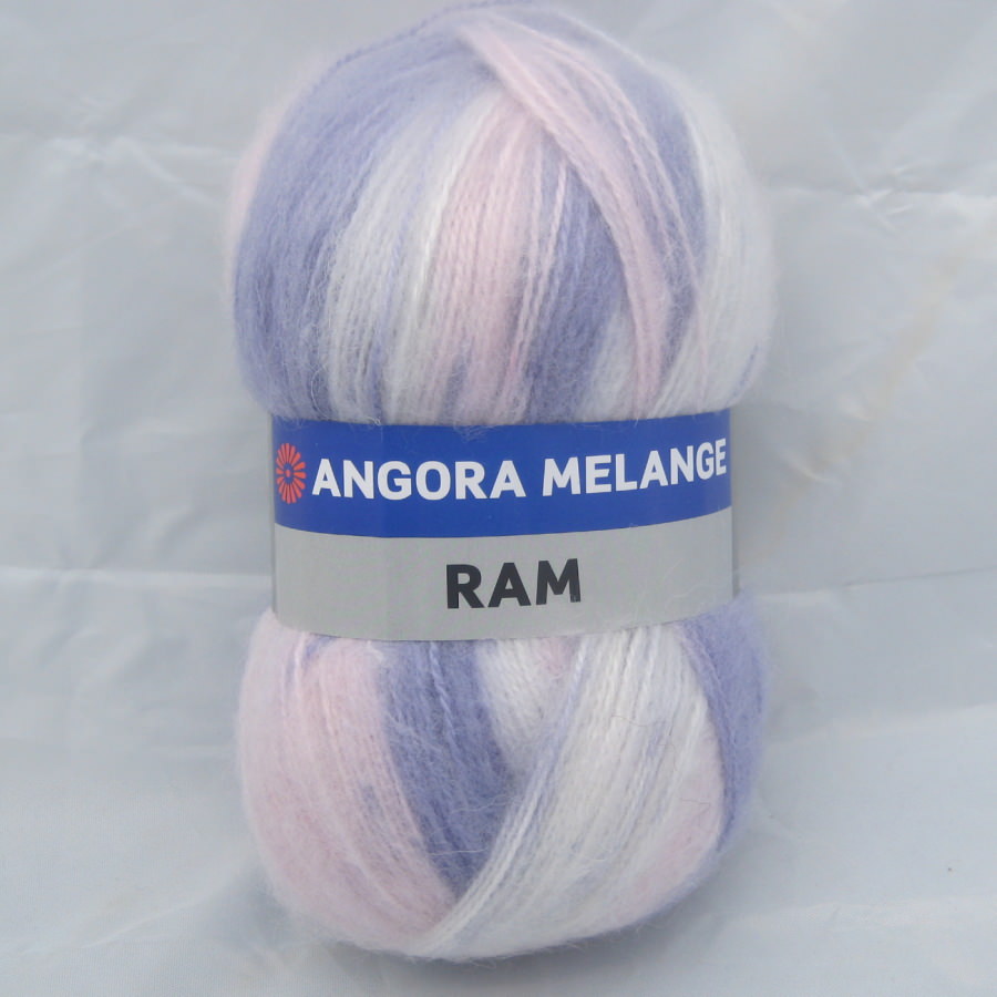 Пряжа Yarn Art Angora Ram Melange (бело-розово-фиолетовый)